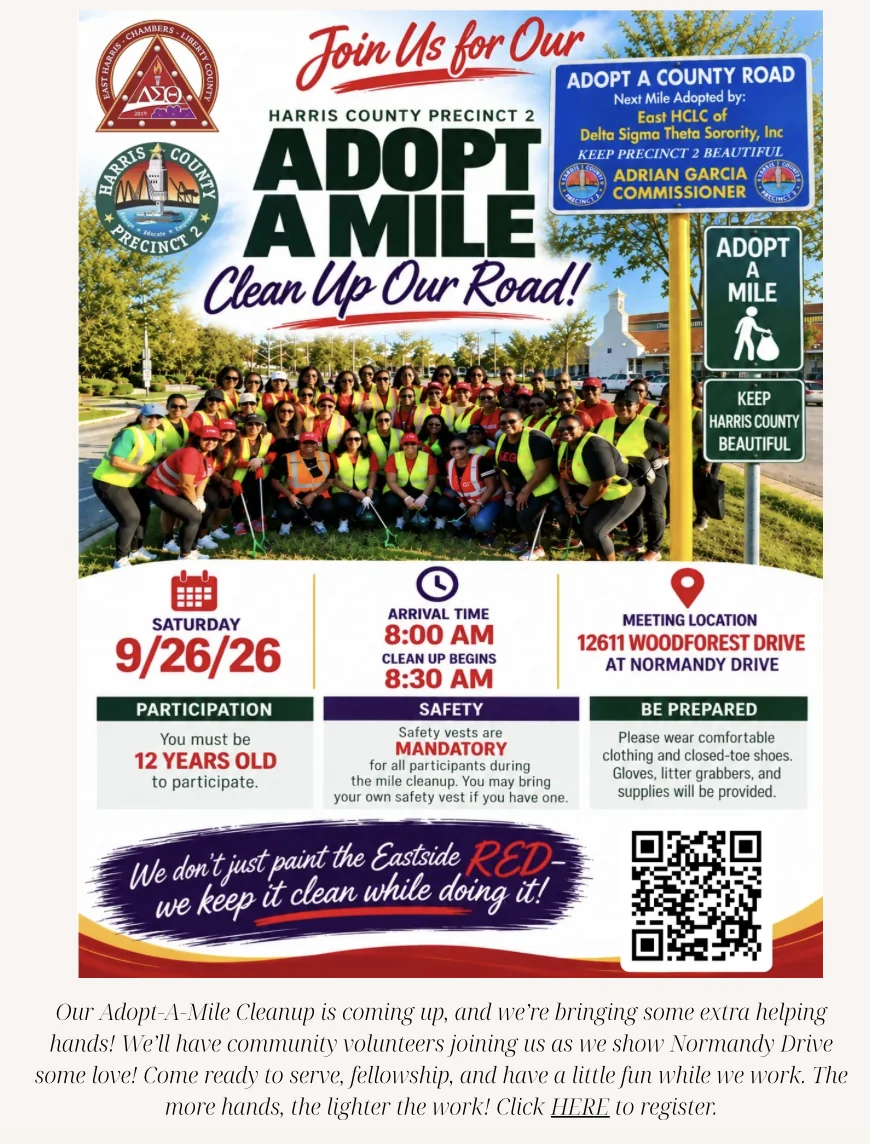 Flyer for Adopt-A-Mile Cleanup